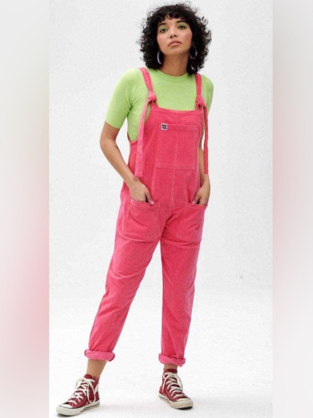 Lucy & Yak Pink Punch Cotton Overalls